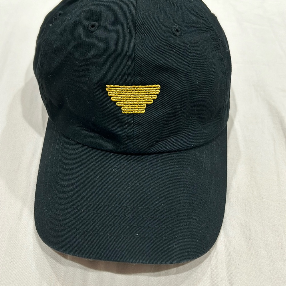 Black Gold Embroidered Design Cap